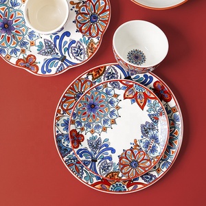 Factory Wholesale Hand-painted Ceramic Plates Bowls and Tableware Sets - Product Image 3