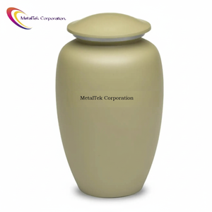 Urne de crémation en aluminium pour adultes Finition mate Couleur personnalisée Vente en gros à bas prix Fournitures funéraires de haute qualité Pot de cendres commémoratives - Product Image 1
