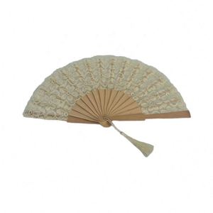 Abanico de Mano de Madera Ecológico de 23 cm al por Mayor con Tela de Encaje Pintado a Mano para Regalos Promocionales Románticos de Año Nuevo y Bodas - Product Image 6