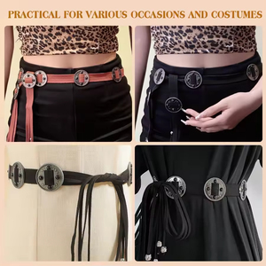 Cinturón Personalizado de Venta Directa de Fábrica, Estilo Bohemio Retro, Hebilla de Moneda de Cobre, Cadena para la Cintura, Cinturón Sencillo de Moda - Product Image 6