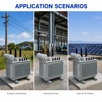 Transformateur de distribution triphasé immergé dans l'huile 100 kVA 300 kVA 400 kVA 630 kVA 10 kV 33 kV vers 400 V 50/60 Hz IEC 60076 pour sous-station
