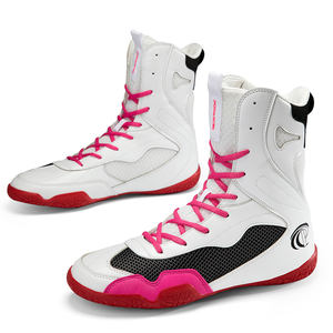 Botas de Boxeo Personalizadas OEM del Fabricante, Transpirables, de Caña Alta, Ligeras, de Cuero Genuino, Antideslizantes y Resistentes al Desgaste para Verano/Invierno - Product Image 2