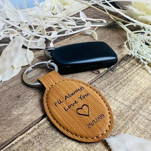 Bán buôn tùy chỉnh laserable giả da phòng khách sạn Key tag khuyến mãi quà Tặng lưu niệm cá nhân khoảng trống PU da KHÁCH SẠN Keychain - Product Image 6