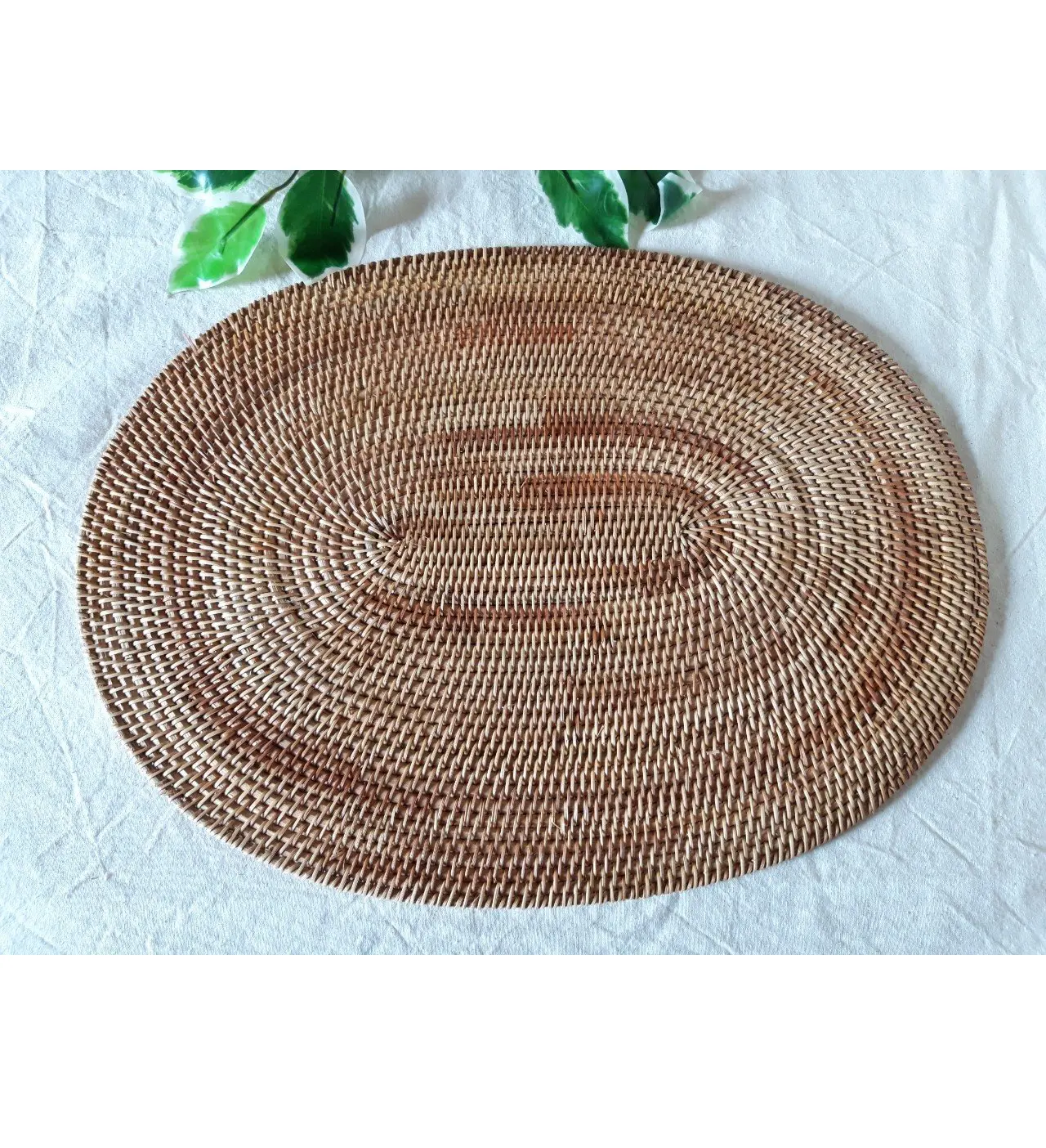 Tapis de Table en rotin de forme ovale, napperon, vente en gros du Vietnam