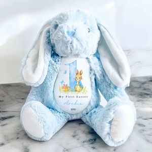 Mainan boneka hewan kelinci Paskah, mainan lembut Kelinci Paskah, bisa dipersonalisasi - Product Image 5
