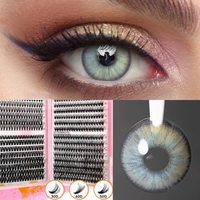 Boîte de faux cils transparents, naturels, effet vison, doux et moelleux, demi-cils pour le maquillage quotidien, les fêtes et la Saint-Valentin, vente en gros