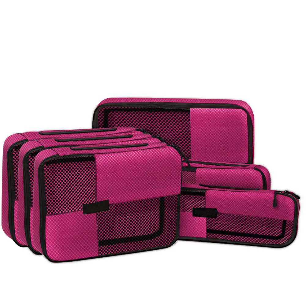 Cubes d'emballage de voyage légers 6 pièces organisateurs de bagages sacs d'emballage de valise durables