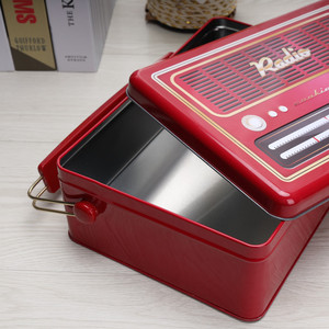 Đài Phát Thanh Hình Hộp Kim Loại Ăn Trưa Với Xử Lý Cookies Box Khuyến Mại Hộp Quà Tặng - Product Image 4