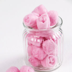 Boules de coton colorées en vrac pour le maquillage du visage, enlèvement de vernis à ongles, usage domestique - Product Image 2