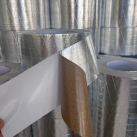 Ruban adhésif en aluminium renforcé, imperméable, 75 mm, argenté, isolation haute température, en maille de polyéthylène pour conduits HVAC