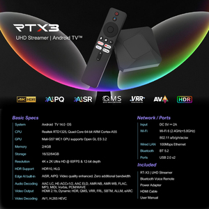 TV Box RT-X3 con Android 14, Realtek RTD1325, Wifi Dual <span class=keywords><strong>de</strong></span> 2.4G/5G, Resolución 4K, <span class=keywords><strong>Asistente</strong></span> <span class=keywords><strong>de</strong></span> <span class=keywords><strong>Voz</strong></span> <span class=keywords><strong>de</strong></span> <span class=keywords><strong>Google</strong></span>, Mejor que Amlogic S905X5M - Product Image 4