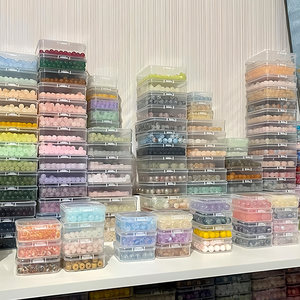 Square Transparent Plastic Jewelry Box For Bead <b>Storage</b> With Lid Organizes <b>Seed</b> And Loose Beads Perfect For Crafting And - Product Image 1