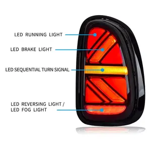 Accessoires de voiture Feu arrière pour <span class=keywords><strong>Mini</strong></span> <span class=keywords><strong>Countryman</strong></span> R60 Feu arrière à LED 2007-2016 R60 Signal dynamique Feux arrière Drl Frein arrière - Product Image 6