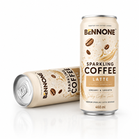 Latte aux noisettes en canette d'aluminium, boisson au café prête à boire, saveur riche de café torréfié, formule personnalisée disponible