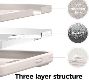 เคสซิลิโคนเหลวบาง3ชั้นแบบเต็มตัวทำจากยางเจลนิ่มสำหรับ iPhone 16 PLUS - Product Image 5