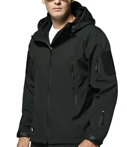 厂家畅销100% 涤纶夹克黑色男士羊毛夹克外套风衣