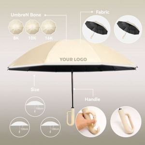 Parapluie pliant de voyage coupe-vent de haute qualité en gros avec impression de logo - Product Image 3