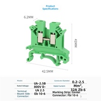 Connecteur de bloc de jonction sur rail DIN en cuivre pur 2,5 mm²