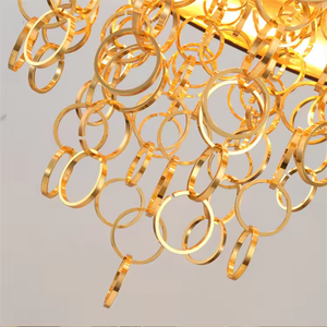 Candelabros de estilo americano, pantalla de tela, iluminación colgante Retro Para sala de estar del hogar - Product Image 4