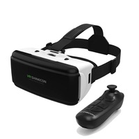 Lunettes VR Réalité Virtuelle 3D, Casque Google Cardboard pour Smartphone Android, Lunettes Virtuelles avec Manette de Jeu