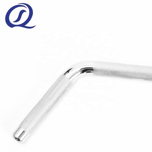 Equipo de Gimnasio Multifuncional de Acero Cromado, Barra en Forma de V para Bíceps y Tríceps, 590x220mm, 3kg - Product Image 4