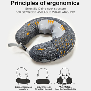 Factory Producing Air Bag U Shaped <b>Neck</b> <b>Pillow</b> Machine Washable Smart Shoulder Massager ST310 U Shaped <b>Neck</b> <b>Pillow</b> Air Bag <b>Neck</b> - Product Image 3
