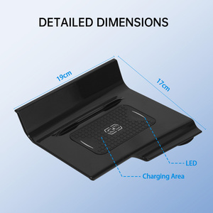 Cargador de coche inalámbrico para Toyota Avalon 2019-2021 15W almohadilla de carga rápida con soporte para Android iPhone consola central accesorio para automóvil - Product Image 4