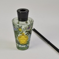 Bouteille en verre vide de 200 ml avec bouchon à vis pour huiles essentielles, diffuseur de parfum de luxe avec boîte et bâtonnets en fibre