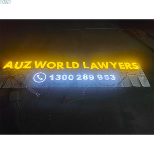 Şirket ve hastane süslemeleri için bina tabela ve yol işaretleri için sıcak sarı ve beyaz LED mektup ışığı - Product Image 5