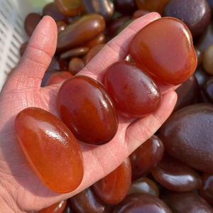 Đá <span class=keywords><strong>Carnelian</strong></span> đỏ tự nhiên, đánh bóng thủ công, thô, dạng đá lòng bàn tay, thạch anh, tinh thể chữa bệnh, đá cuội, khuyến mãi nóng - Product Image 3