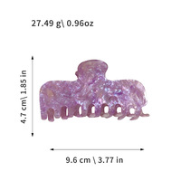 SHESHARES Juego de 4 Pinzas para el Cabello con Diseño de Dientes de Dibujos Animados Kawaii, Pinzas de Plástico con Forma de Molar Sonriente para Niñas