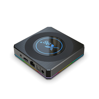 Dispositivo de Tv inteligente X96 X4, decodificador con luz Rgb, Amlogic S905x4, Android 11, 4 GB, 64 GB, Wifi, Youtube, Av1, reproductor multimedia, 8k, X96 X4