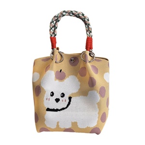 Sac fourre-tout portable en polyester tricoté japonais et coréen, sélectionné avec soin, avec fermeture magnétique, grande capacité, idéal pour le travail et les sorties - Product Image 5