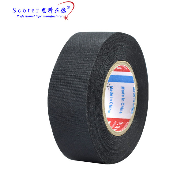 Flame Retardant Heat-resistant Wear Resistance Wire Harness Tape 51036 Black Orange PET Automotive Wiring Harness Cloth Tape