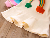 Personnalisable nouveau pull à capuche pour filles arc-en-ciel à manches longues T-shirt bas chemise hauts automne filles pull