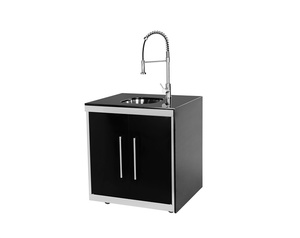 Luxury outdoor sink bowl kitchen cabinet Stainless steel sink cabinet with granite top