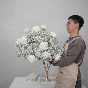 Bola de Flores de Seda de Diseño Original y Alta Calidad, Precio al por Mayor, Centros de Mesa Artificiales para Bodas, Suministros de Decoración para Mesas - Product Image 1