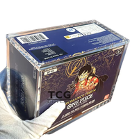 Support de protection magnétique transparent résistant aux UV pour boîte de boosters One Piece OP01 OP02 TCG, boîte de boosters One Piece, étui de présentation en acrylique