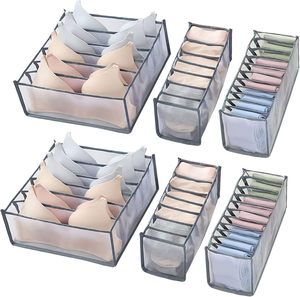 Sac de rangement pliable en nylon pour tiroir, organisateur de placard, boîte de rangement en maille pour sous-vêtements, soutiens-gorge et chaussettes - Product Image 1
