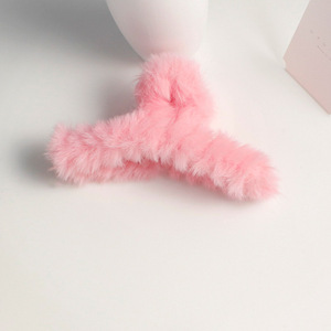 Grands accessoires <span class=keywords><strong>de</strong></span> cheveux élégants antidérapants, Barrettes d'hiver en peluche en fourrure <span class=keywords><strong>de</strong></span> <span class=keywords><strong>crabe</strong></span> pour femmes, pinces à cheveux, grandes pinces à cheveux - Product Image 6