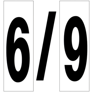 Numero Adesivo 46x140 mm. No. 6 / 9 - Product Image 1