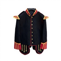 Veste bomber en laine grise pour homme ZULARI IMPEX, double boutonnage, col montant, broderie dorée, doublure en fausse fourrure, manteau d'hiver formel