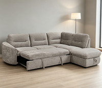 Canapé-lit pliant en velours en forme de L, deux places, design européen OEM, écologique, confortable, durable, éponge, pour villa, hôpital, usage domestique