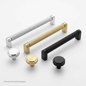 Modern Gold <strong>Silver</strong> Furniture Aluminum <strong>Drawer</strong> Handles Kitchen Cabinet Knurled <strong>Knob</strong> for Wardrobe Dresser Bathroom Living Room Use - Product Image 1