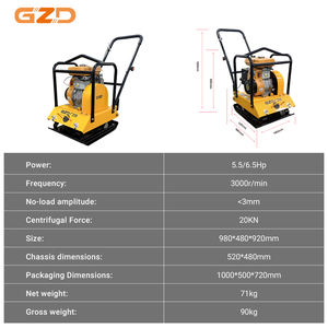Gzd bán buôn CE đường nhỏ Cát tấm Tamper Máy đầm Xăng di động đất tấm Máy đầm - Product Image 5