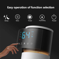 Humidificateur d'air électrique ultrasonique en plastique 13L avec humidistat, brume froide, remplissage par le haut, 400ml/h, garantie 1 an
