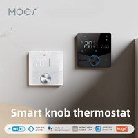 SIXWGH Tuya Smart WiFi Knob Thermostat Pemanas Listrik Kontrol Aplikasi Kompatibel dengan Suara Mode Hemat Energi Sakelar Termostat Rumah Pintar