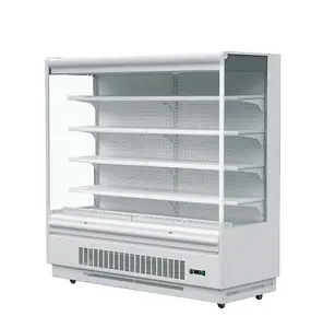 open chiller showcase refrigerator display Wind curtain cabinet pulg in Supermarket air curtain cabinet fridge display