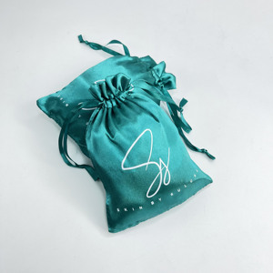 Pochette en satin de soie de luxe personnalisée avec logo, doublure en satin, pour bijoux, parfums, cadeaux de fête, sacs à cheveux pour petites entreprises - Product Image 4