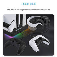 Station de charge et support de refroidissement personnalisés pour console PS5 Slim avec contrôleur LED RGB en gros